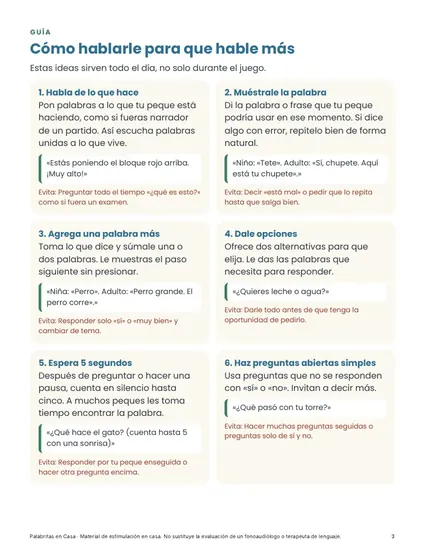 Guía «Cómo hablarle»